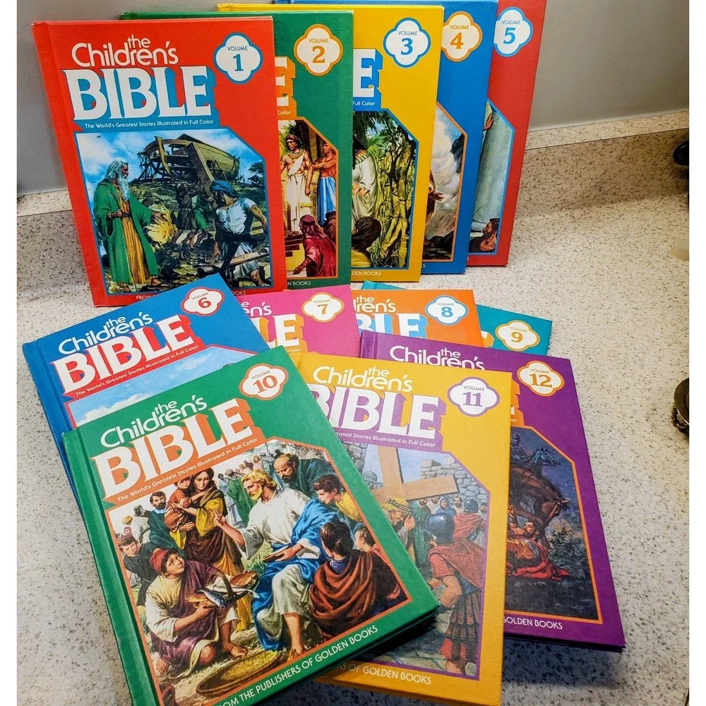 VTG Children's Bible Stories Hardcover Complete 1-12 Golden Press Books 1981